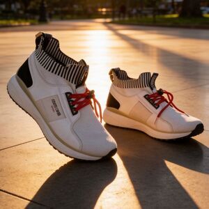 ROBERTO CAVALLI SPORT MENS SNEAKERS WHITE SIZE 8 1/2